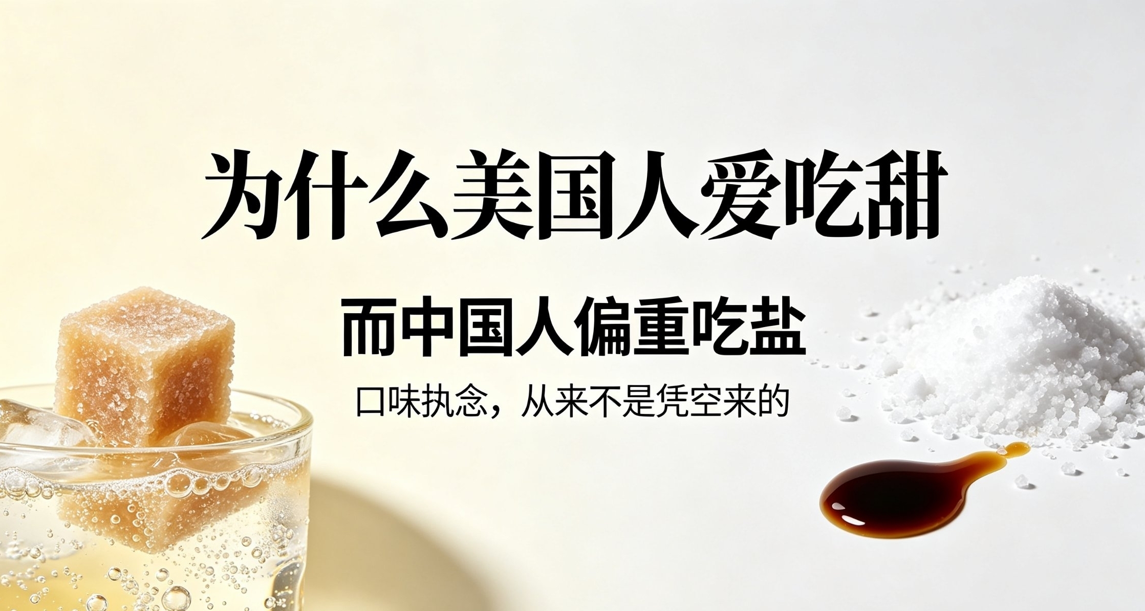 美国人疯狂嗜甜，中国人偏重吃盐，两种口味执念从哪里来？