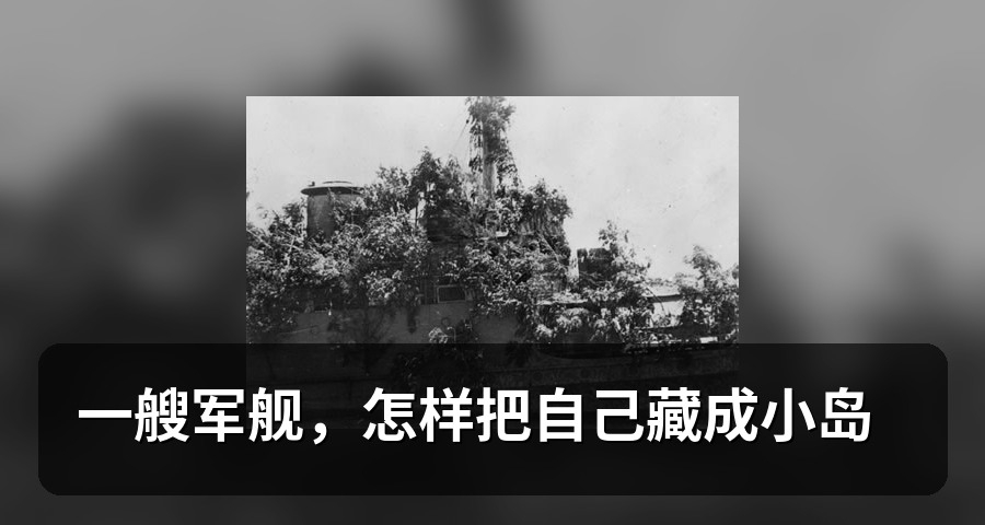 一艘军舰，怎样把自己藏成小岛
