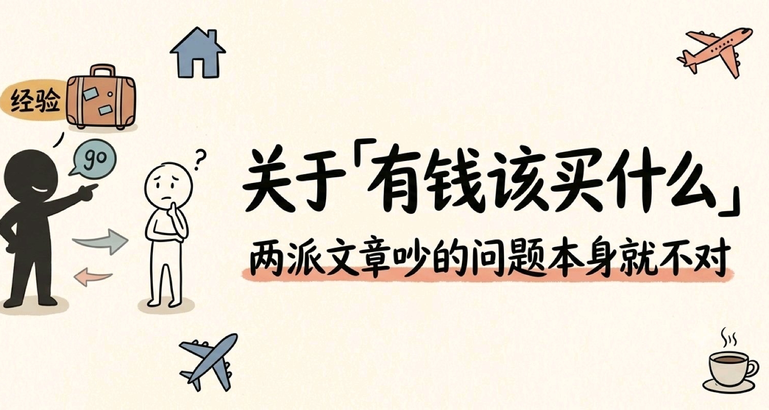 关于「有钱该买什么」，两派文章吵的问题本身就不对