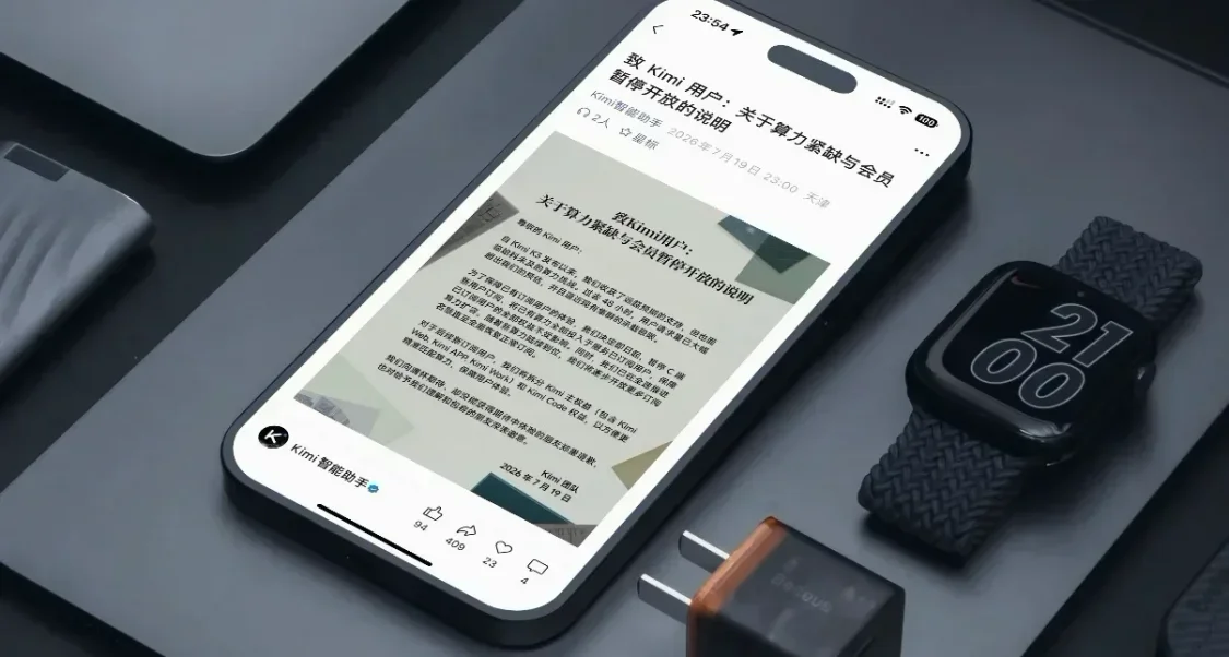 kimi 暫停新的訂閱服務