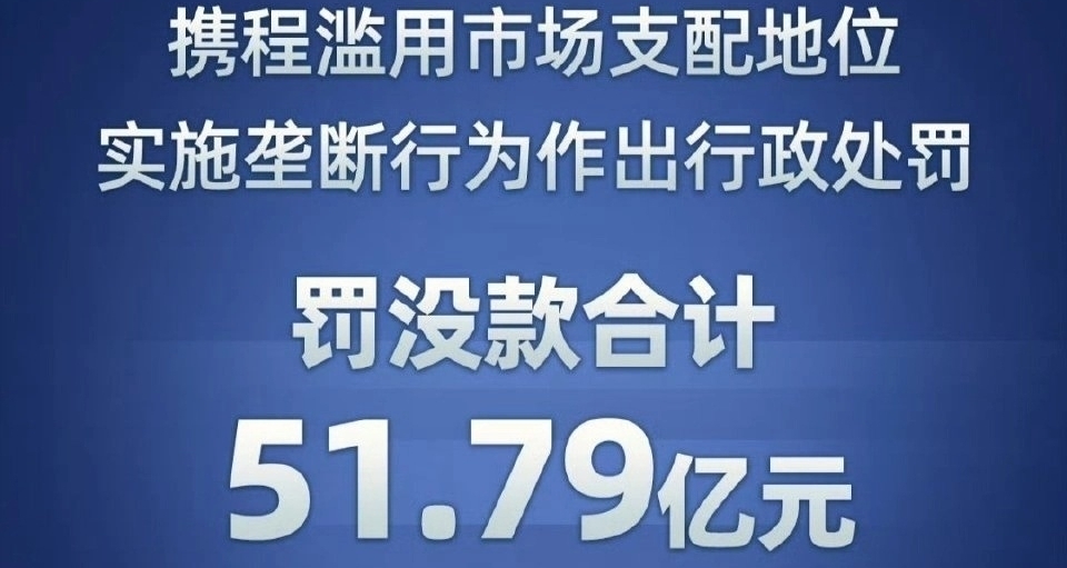 攜程被罰51.79億！壟斷細節全曝光，在線旅遊行業迎強監管