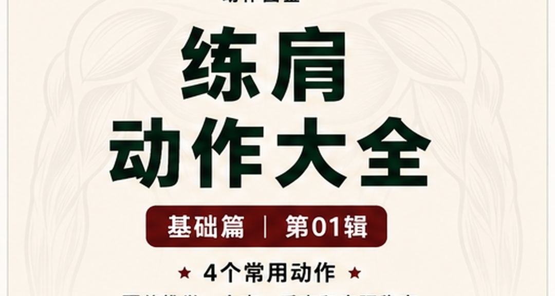 練肩動作大全｜推肩、側平舉、後束和麪拉