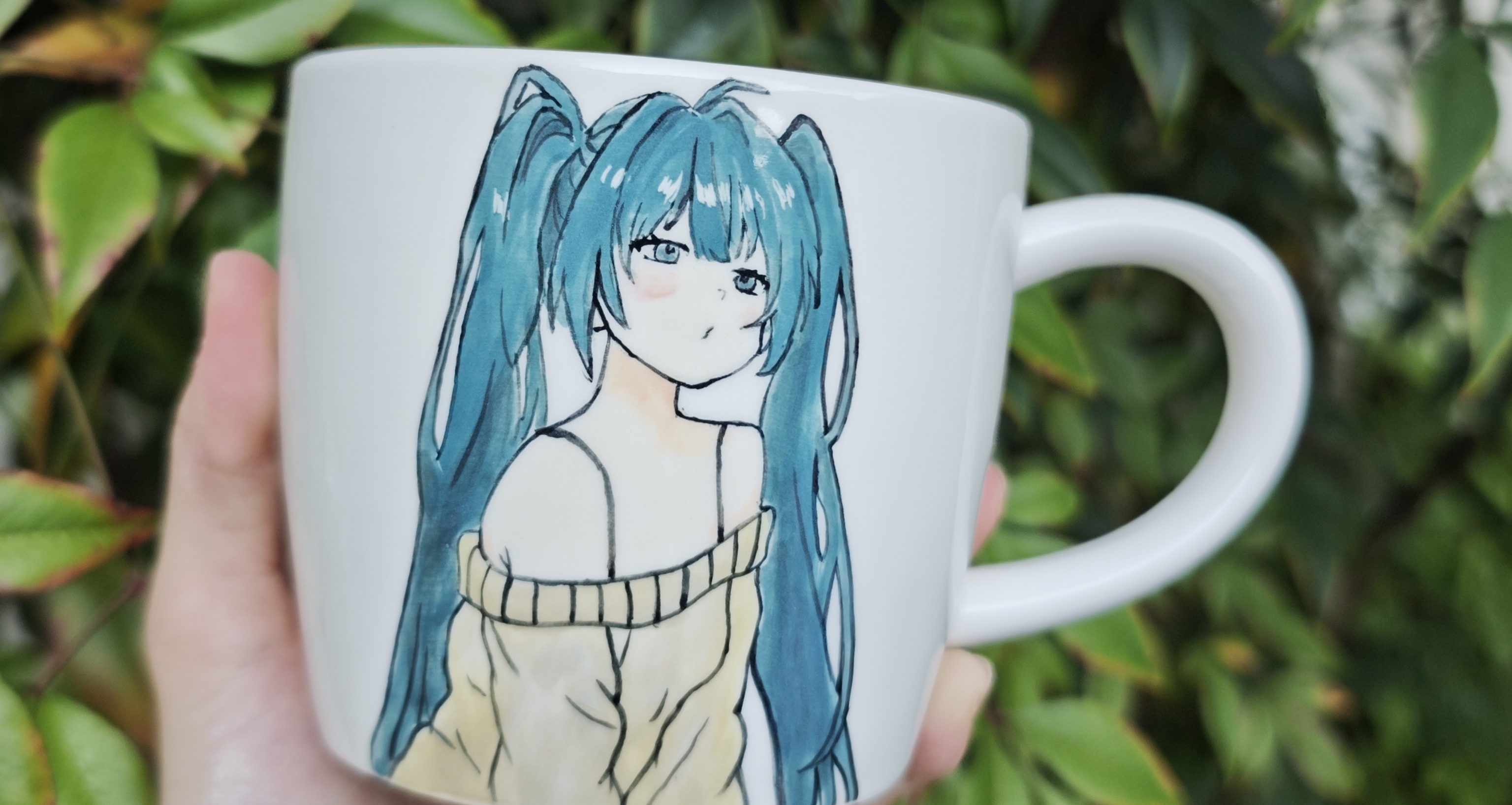 画了一个初音未来[cube_比心]