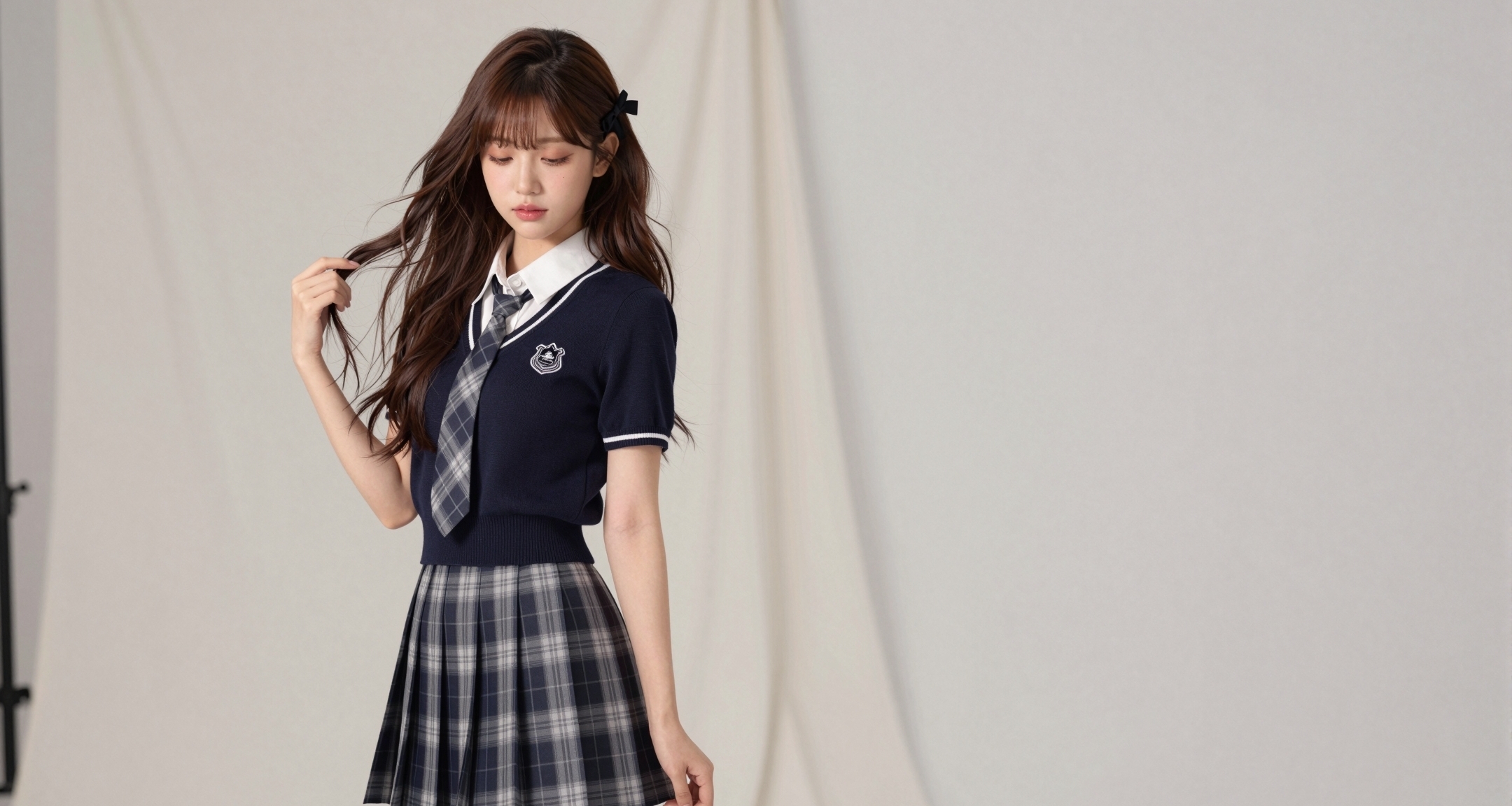 我给AI提示词，你来生成【第8期：韩系黑丝美少女】