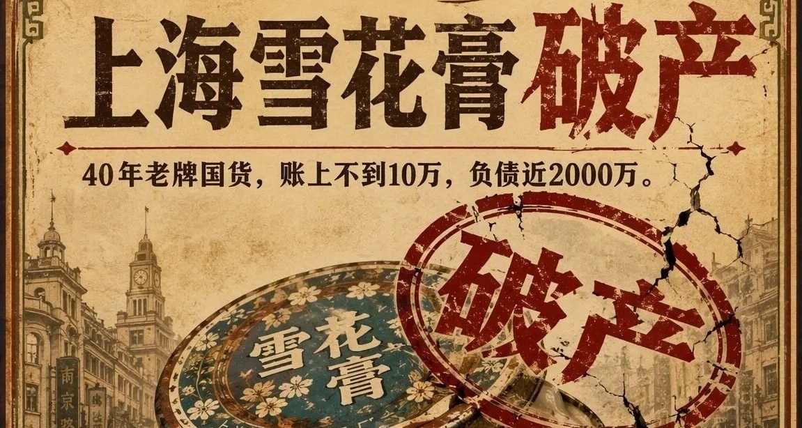 老牌国货上海雪花膏母公司宣告破产，一代国货走向落幕