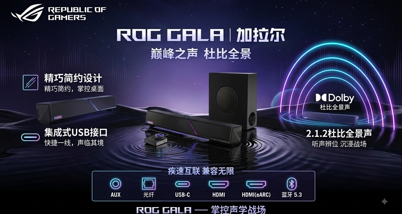 ROG终于对音箱下手！首款游戏音箱开售，外设生态最后一块拼图补齐
