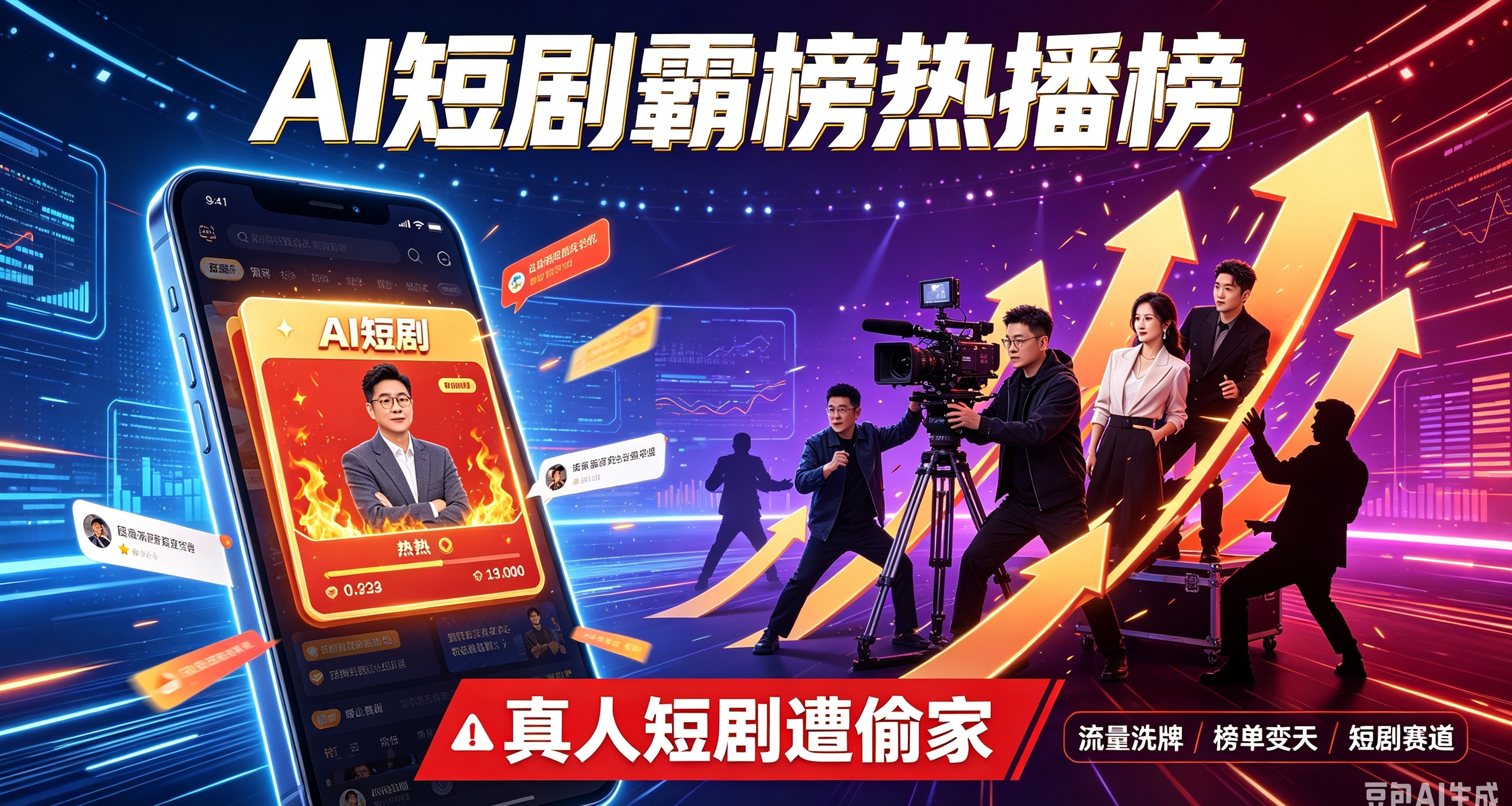 AI短剧全面霸榜热播榜，真人短剧惨遭偷家