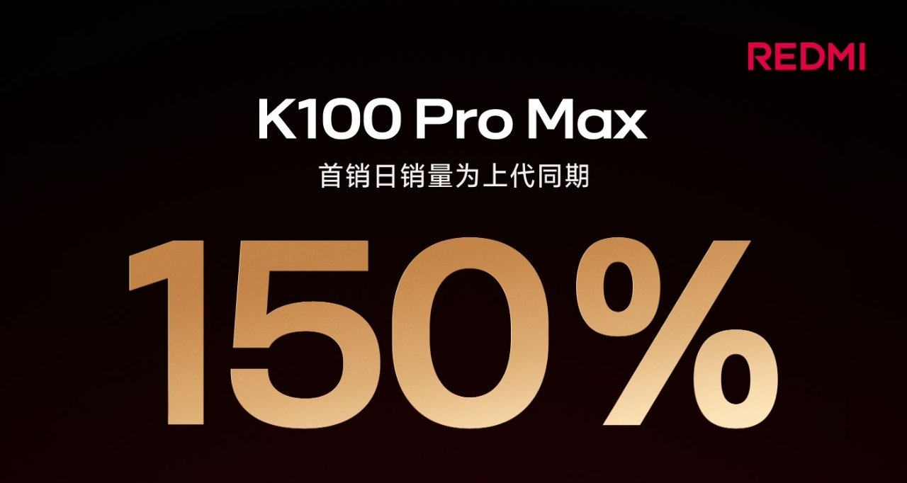 【REDMI K100 Pro Max 首销日战报：销量为上代同期150%】