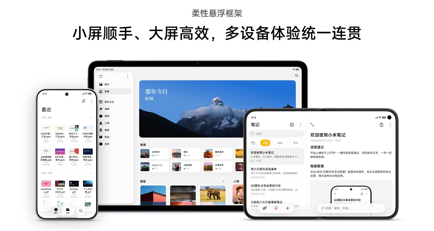 【小米首款闊摺疊手機 首次亮相：大R角設計，右上內屏鏡頭】