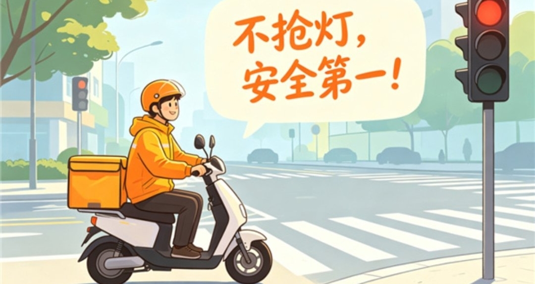 暖心！首批外卖“红灯停表”正式落地！外卖小哥告别抢灯焦虑