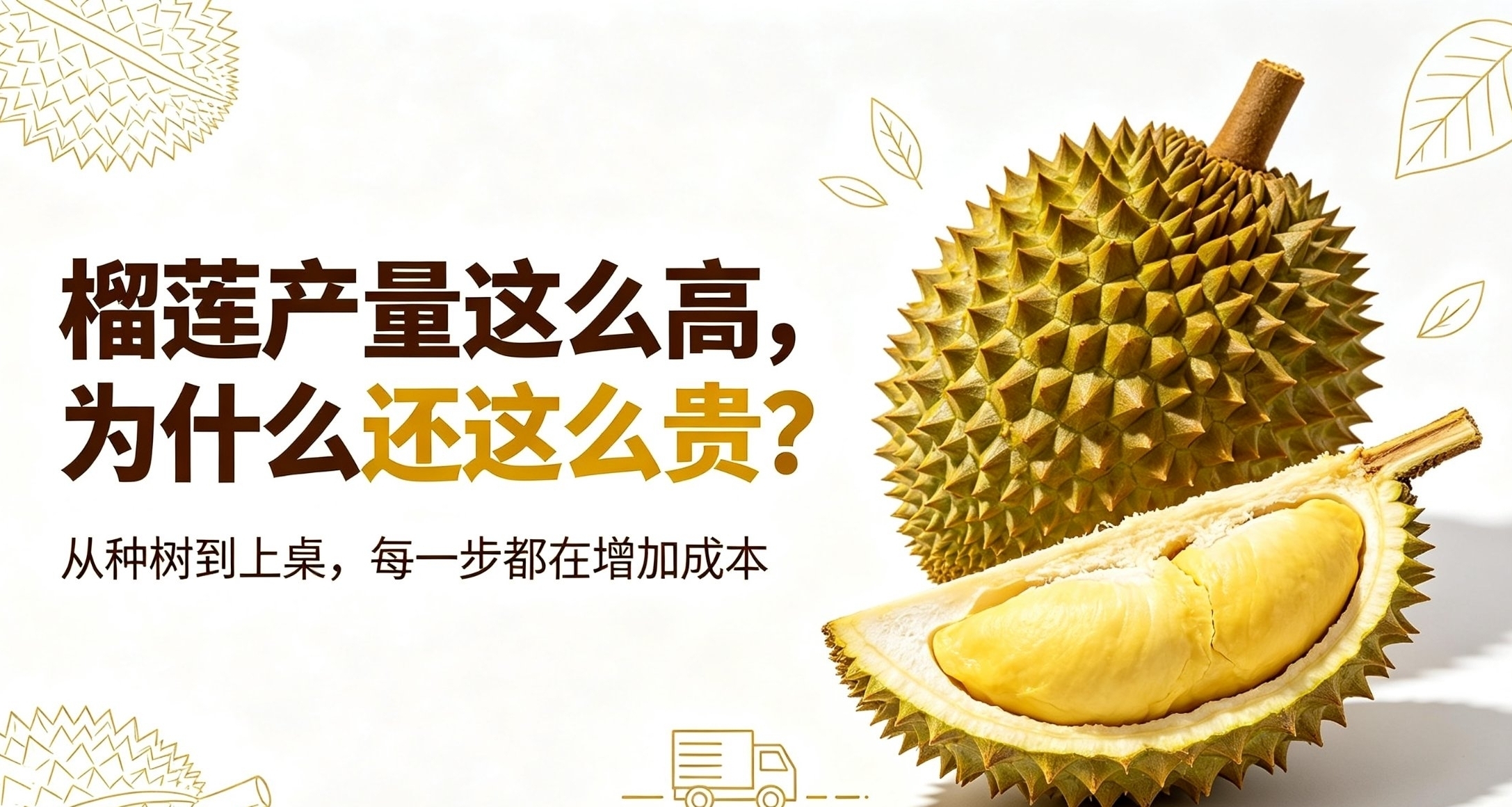 榴蓮掛滿樹產量超高，爲什麼售價一直很貴？