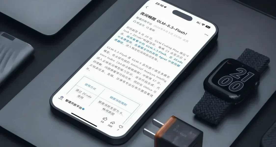 ZCode 發雞蛋了！ GLM-5.3-Flash 免費用