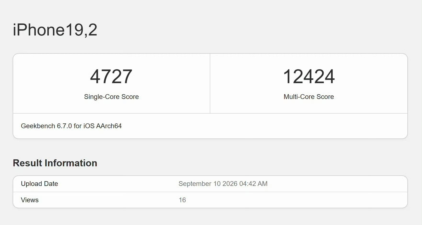 【苹果A20 Pro跑分出炉，iPhone 18 Pro Max搭载12GB内存】