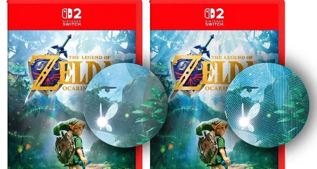 博主對比《塞爾達傳說：時之笛 重製版》兩版封面