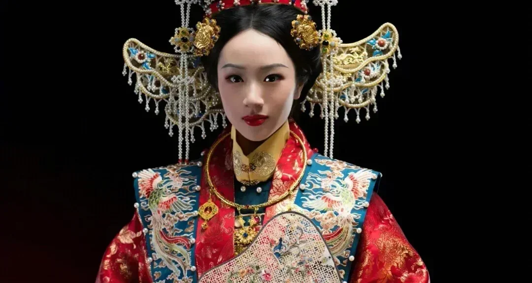 吴尊晒15岁女儿汉服写真，凤冠霞帔容貌惊艳，将军铠甲英姿煞爽