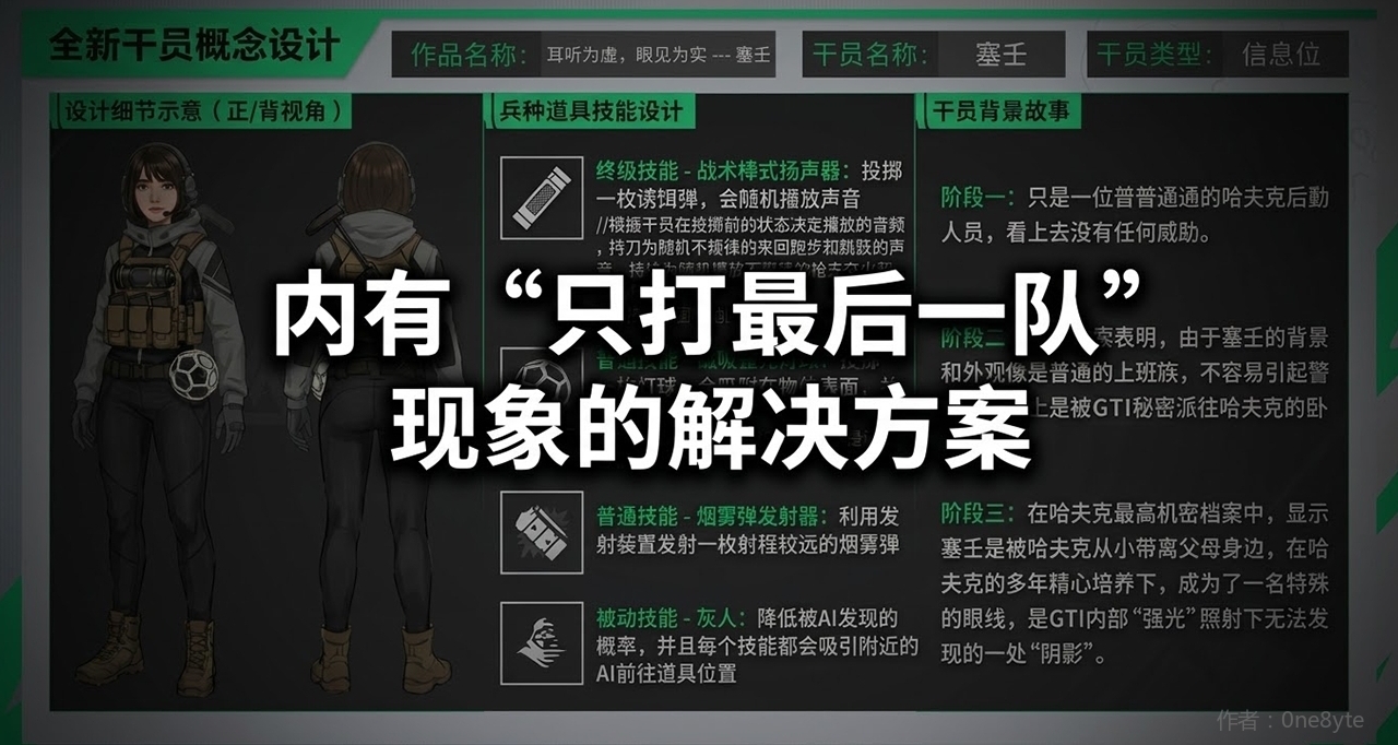 可能改變“只打最後一隊”現象的解決方案(共創賽區幹員設計)👇