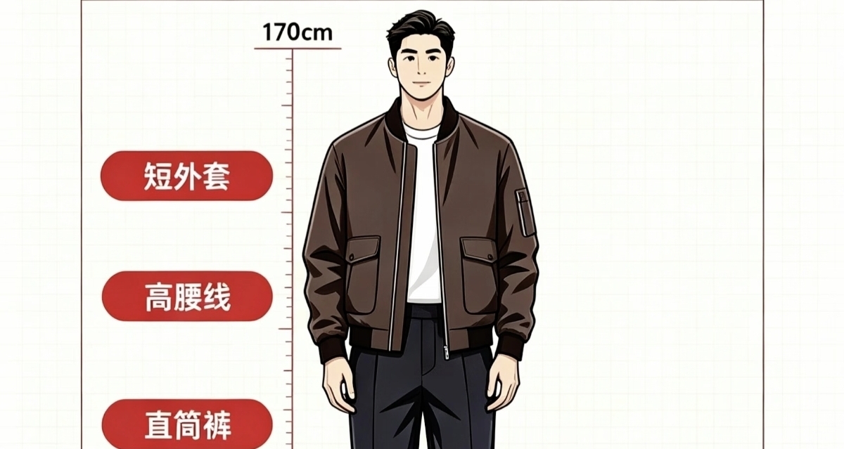 170左右男生秋冬显高穿搭