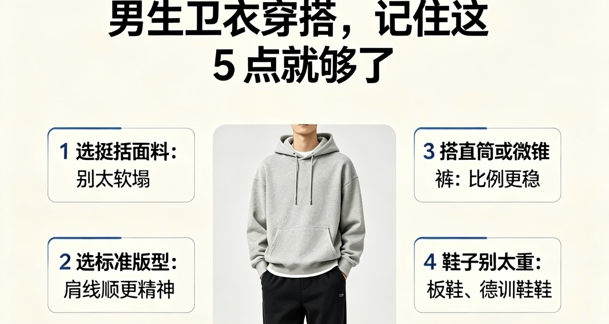 用一篇文章告訴你男生衛衣怎麼選，如何搭配