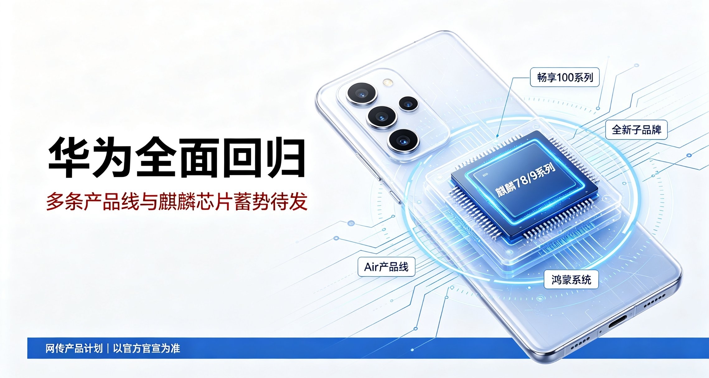 爆料称华为将全面回归，多条产品线与麒麟芯片蓄势待发