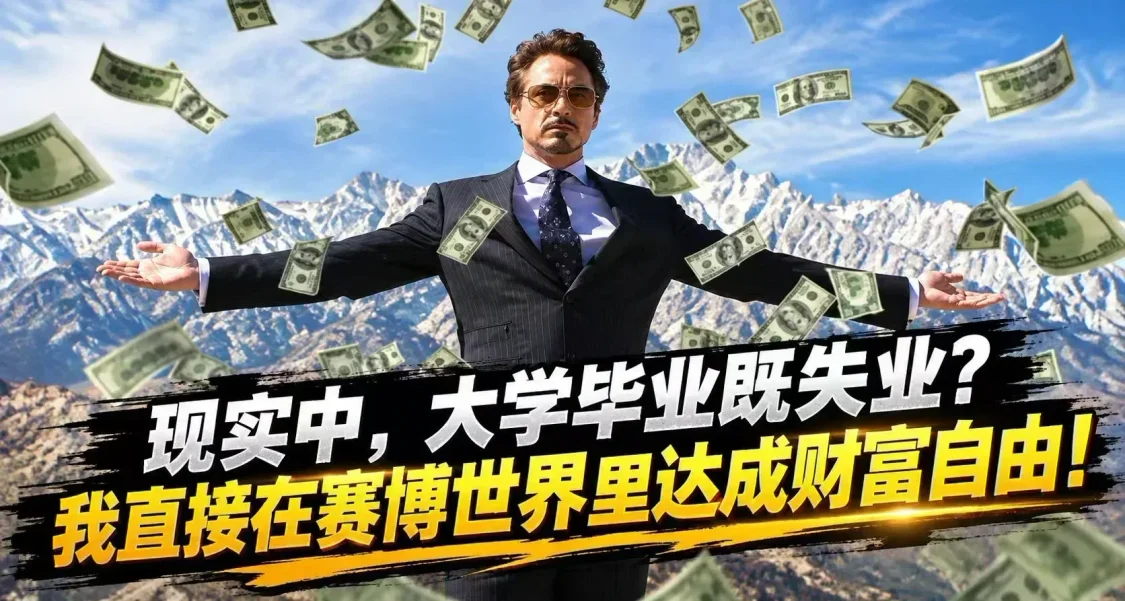 現實中，大學畢業既失業?我直接在遊戲的世界裏尋找財富自由!
