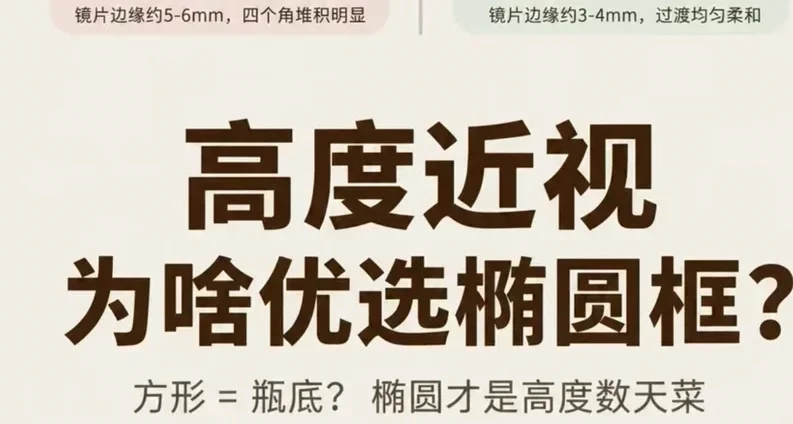 高度近視配鏡爲啥優選橢圓框？