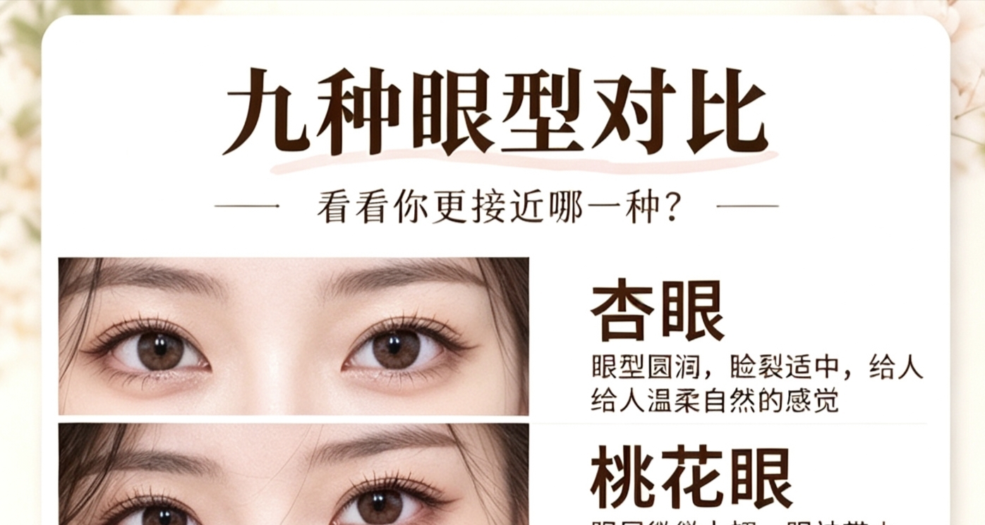 九种眼型对比，你对象是属于哪种❓