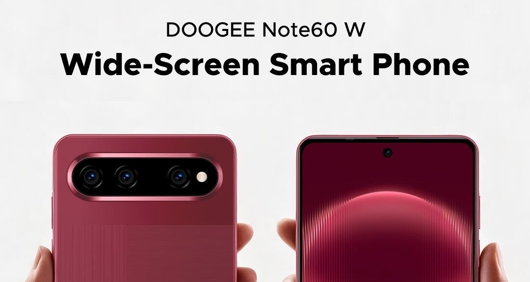 【太像了！DOOGEE Note60 W闊面屏亮相，撞臉華爲Pura X View】