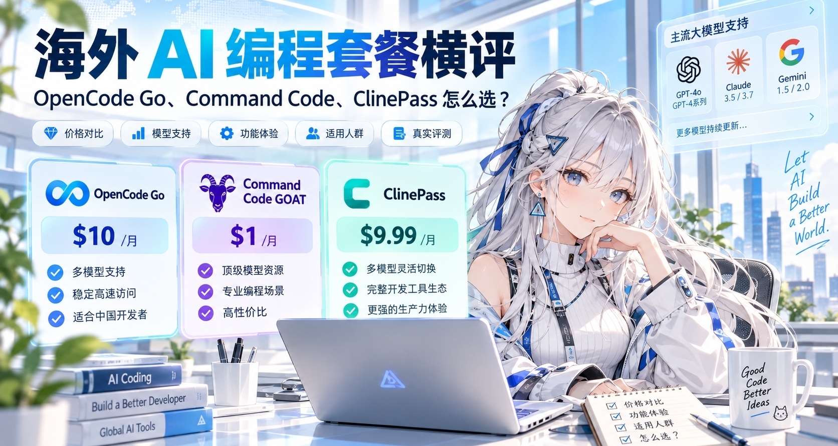codingplan橫評:OpenCode、Command Code、ClinePass哪個好？