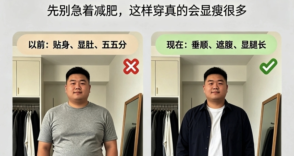 “胖男生”穿衣搭配