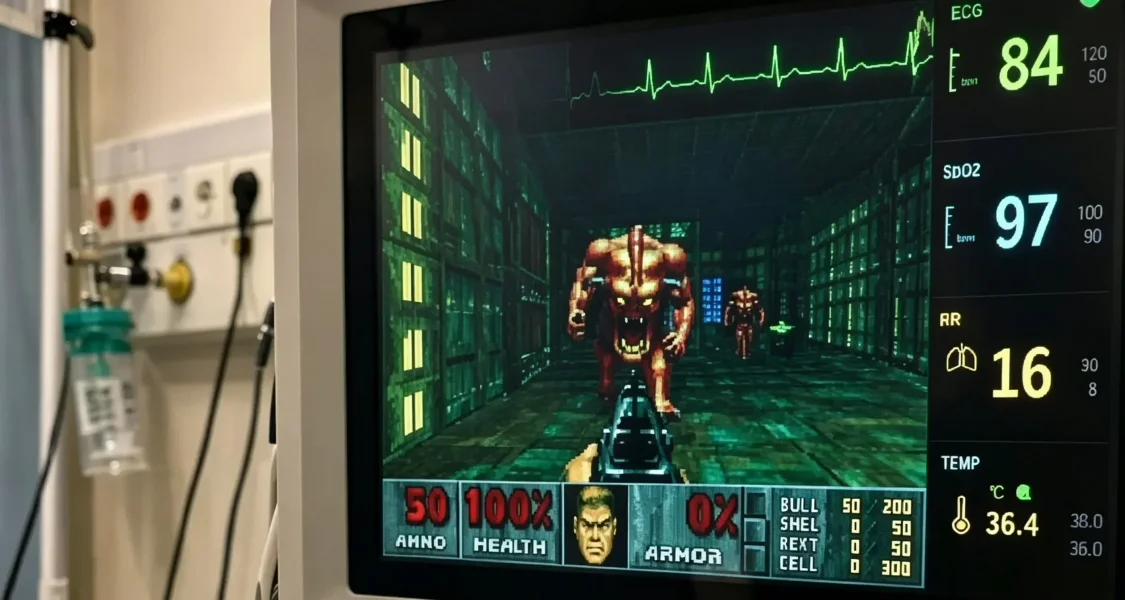 孙子将《DOOM》移植到奶奶的ICU监护仪上