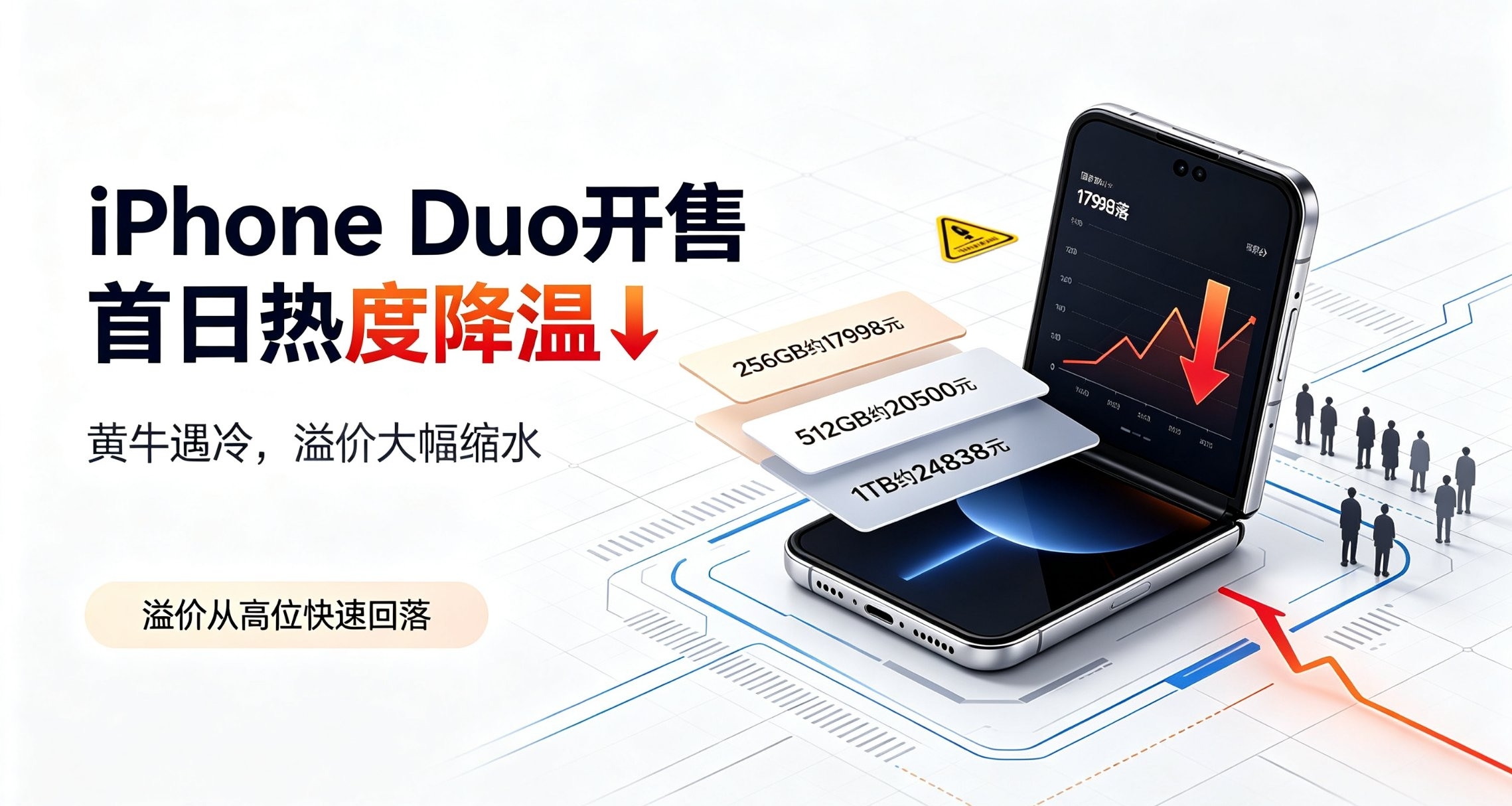iPhone Duo开售首日热度降温，黄牛遇冷溢价大幅缩水