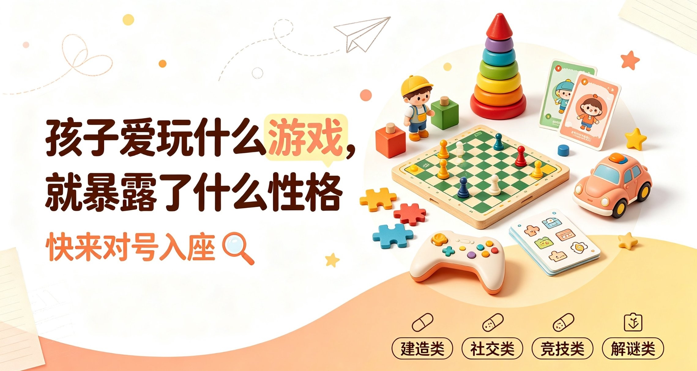 孩子爱玩什么游戏，早已写好了他的性格