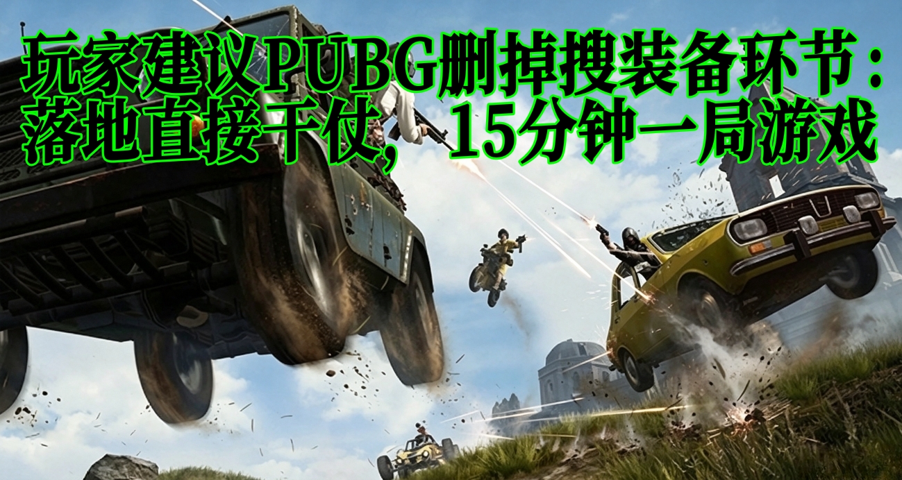 玩家建议PUBG删掉搜装备环节：落地直接干仗，15分钟一局游戏