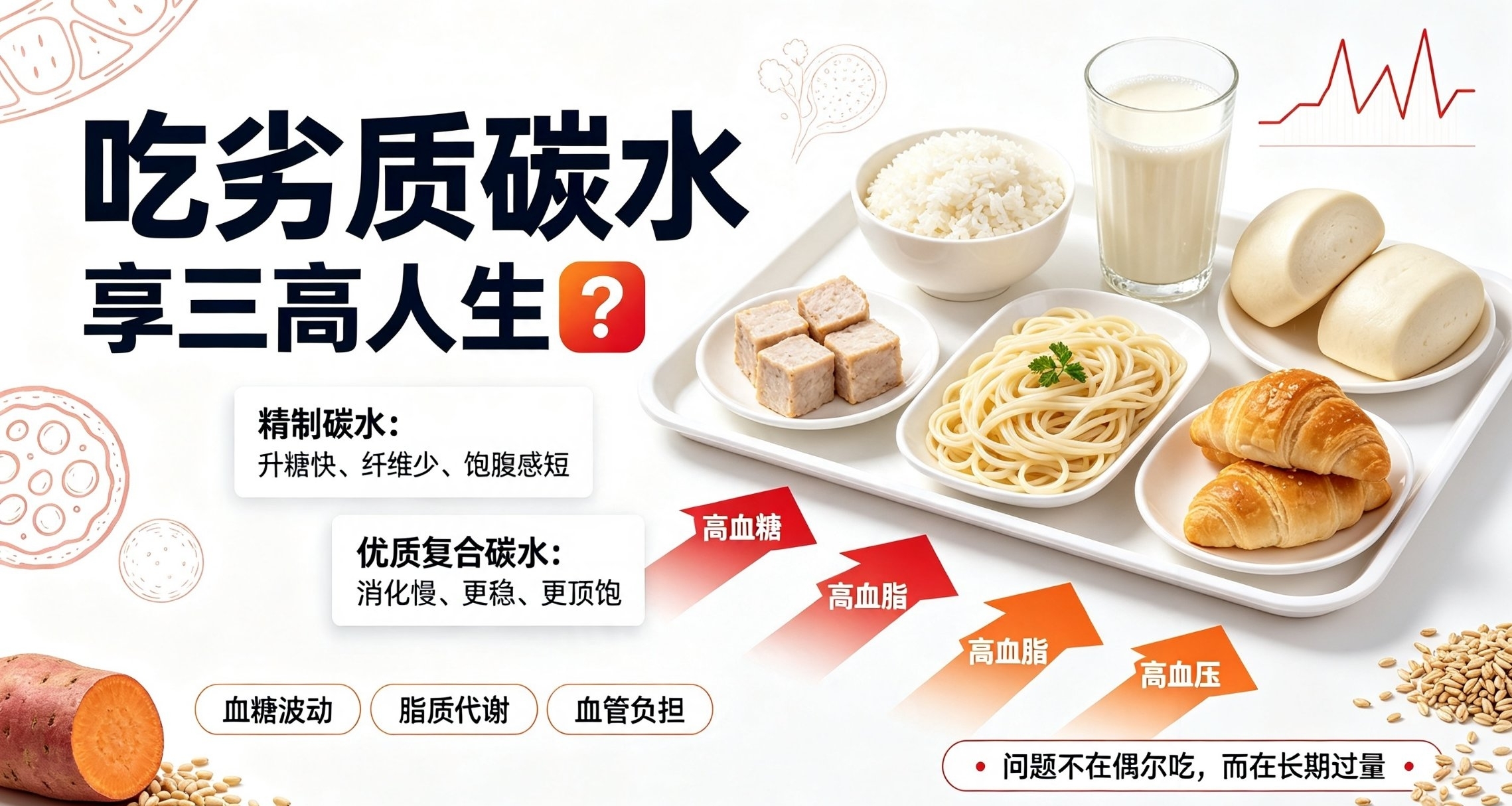 吃劣质碳水，享三高人生