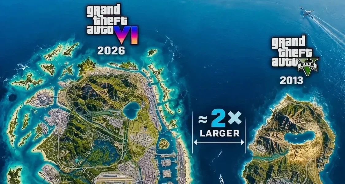 《GTA6》地图规模正式公开：约为前作两倍