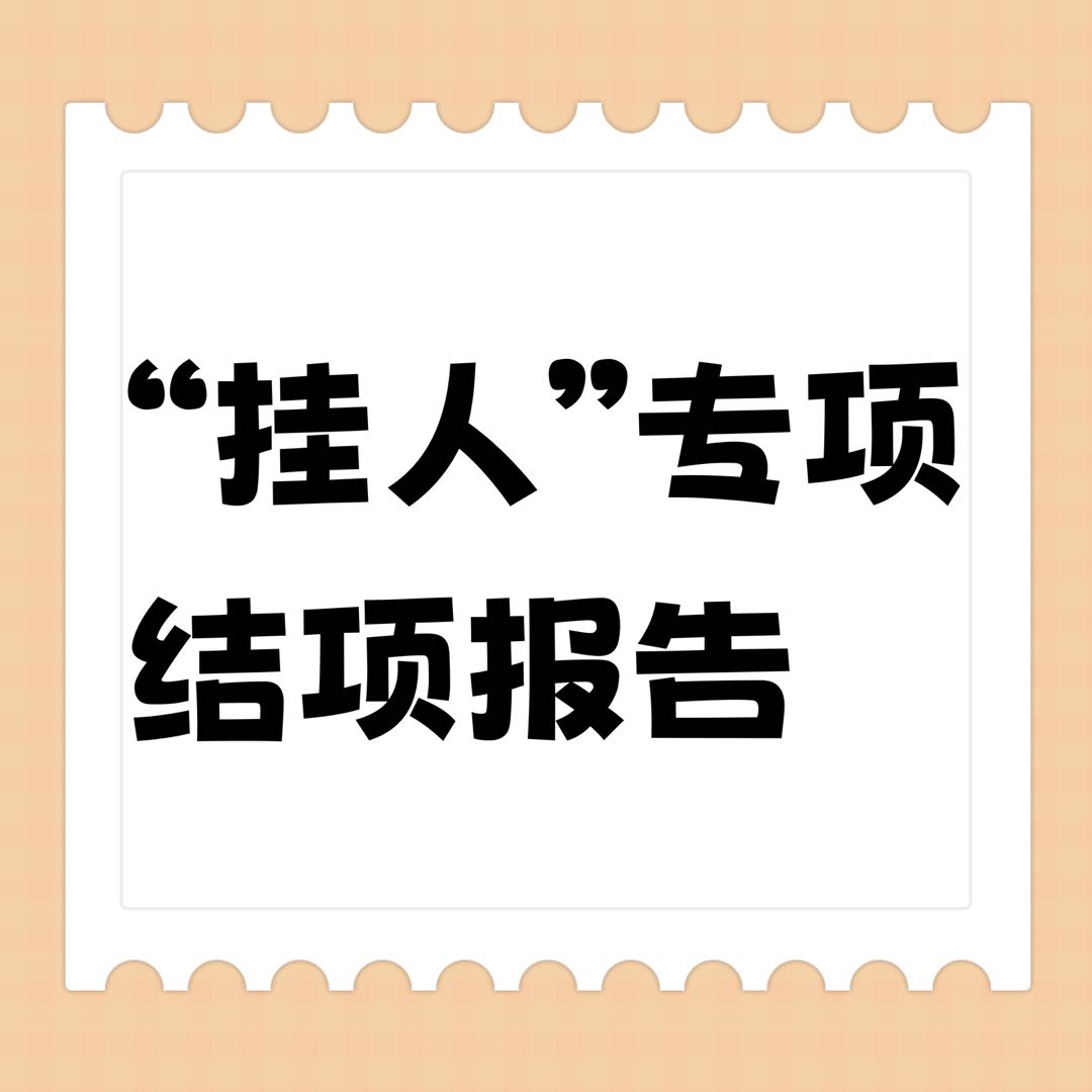 “挂人”专项结项报告