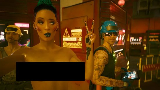 《賽博朋克2077》NPC反應MOD：玩家不穿衣服逛街會被嫌棄