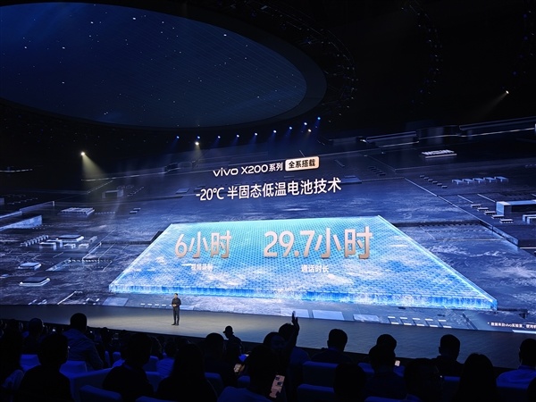 vivo X200搭载半固态低温电池技术：-20℃可通话29.7小时