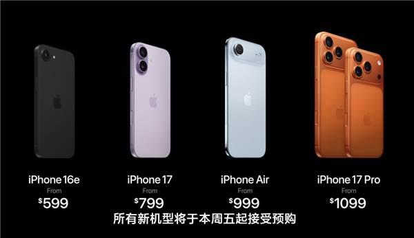 一文看懂iPhone 17/Air/Pro/Pro Max四款配置區別