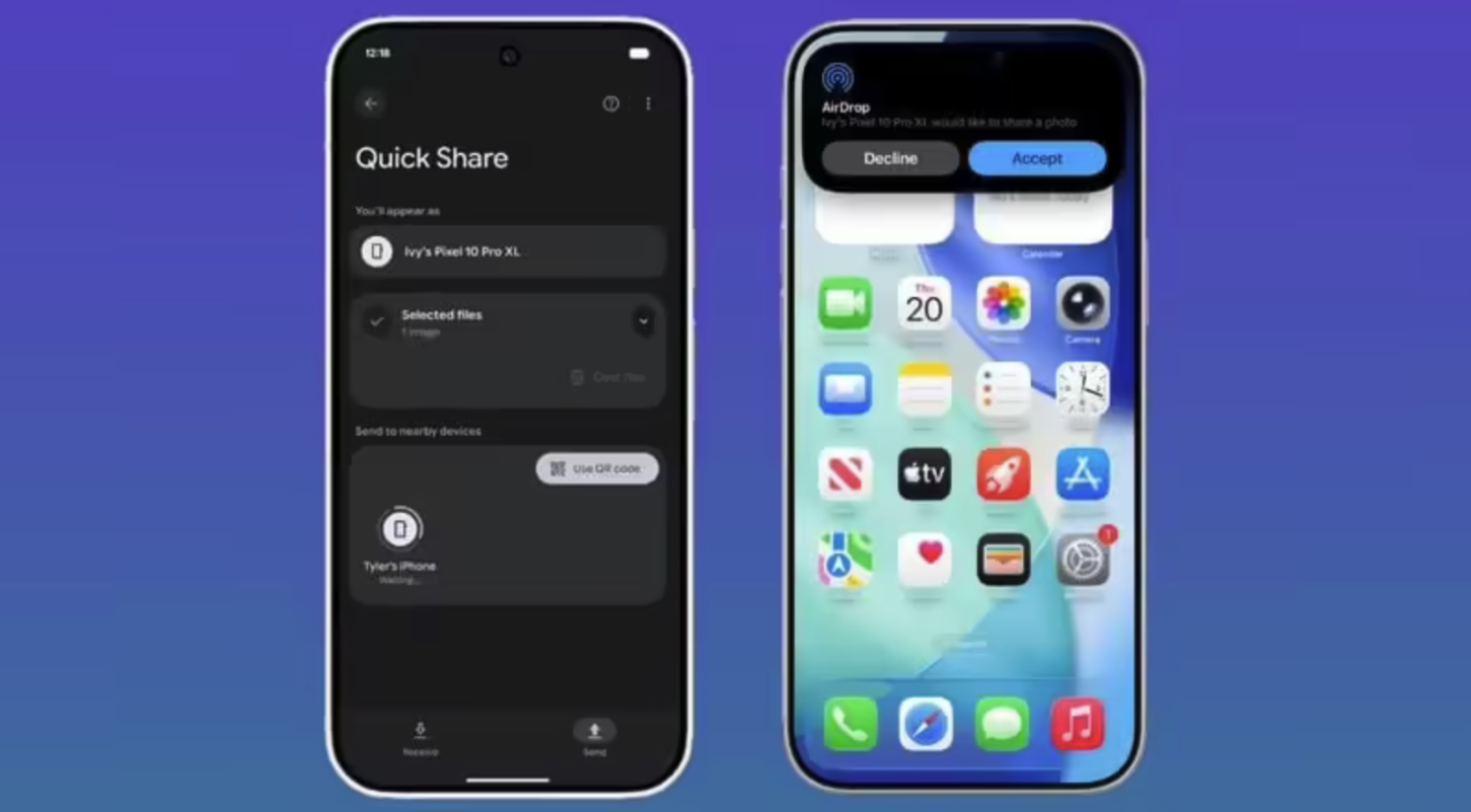 原生安卓與iOS互通！谷歌攻克蘋果隔空投送壁壘