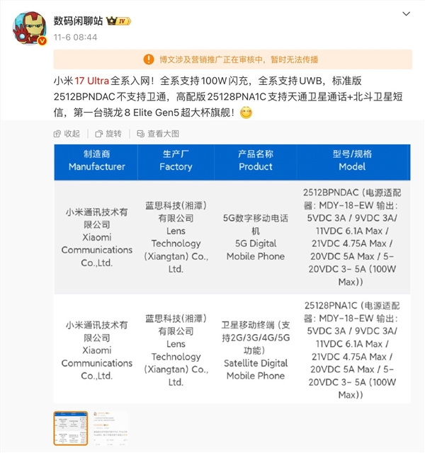 小米最强机皇来袭！小米17 Ultra关键信息都在这了