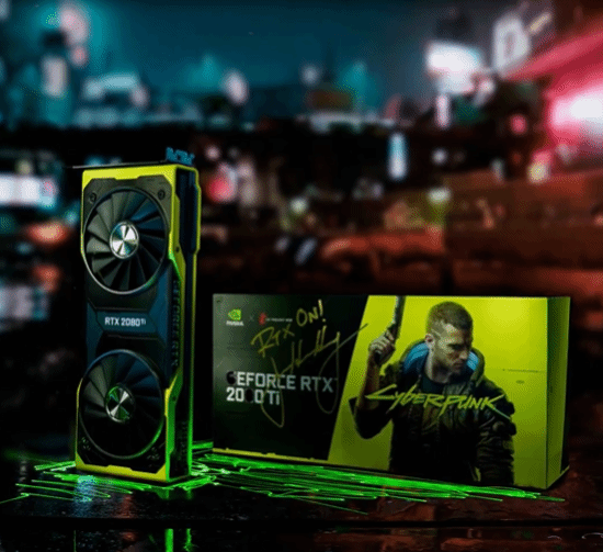英偉達送老黃親筆簽名限定顯卡:爲慶祝《賽博朋克2077》五週年！