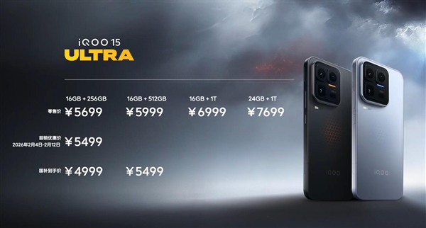 行業首款性能Ultra來了！iQOO 15 Ultra正式發佈：4999元起