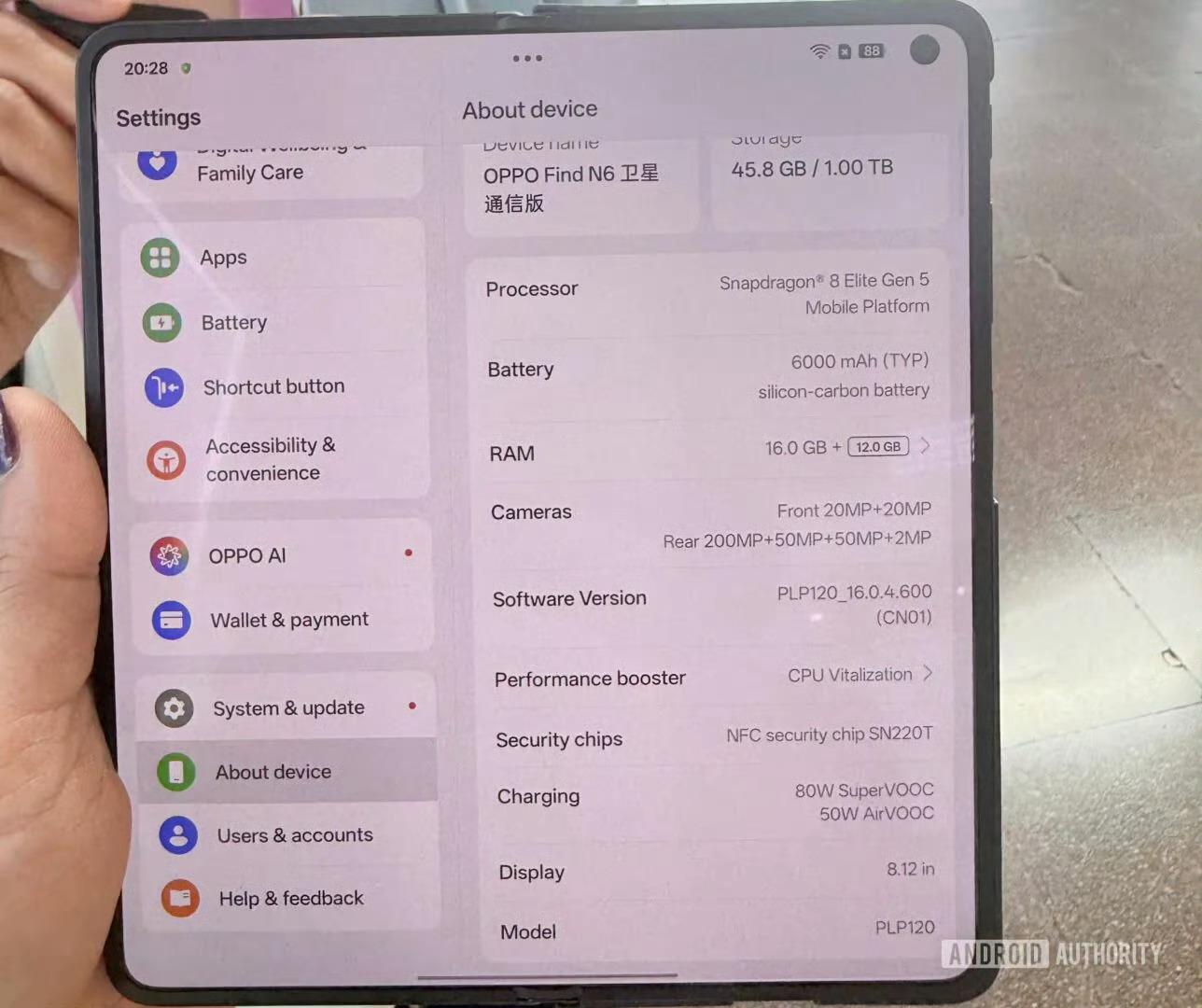 扒光了！OPPO Find N6硬件規格全面揭曉