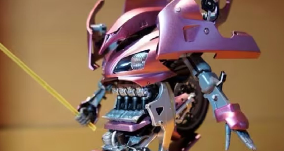 高達模型變形改造，可變形成摩托車的卡碧尼