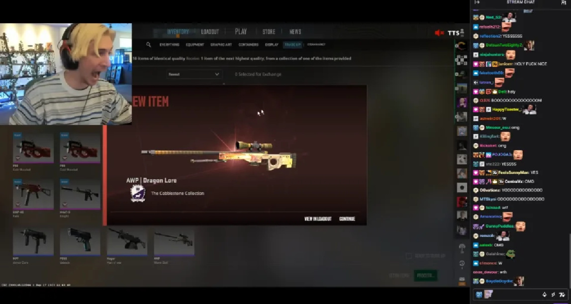 《CS2》开箱欧皇附体！实况主开出「AWP巨龙传说」和多个高价造型