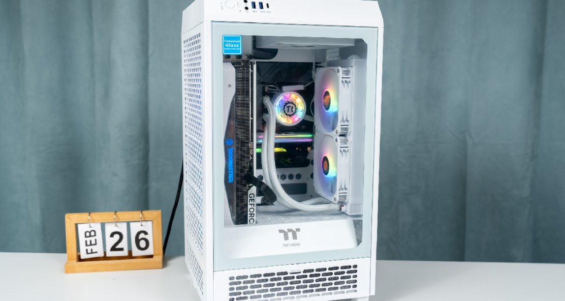 輕鬆塞進RTX4090，散熱優秀，Tt The Tower 200白色迷你機箱 評測