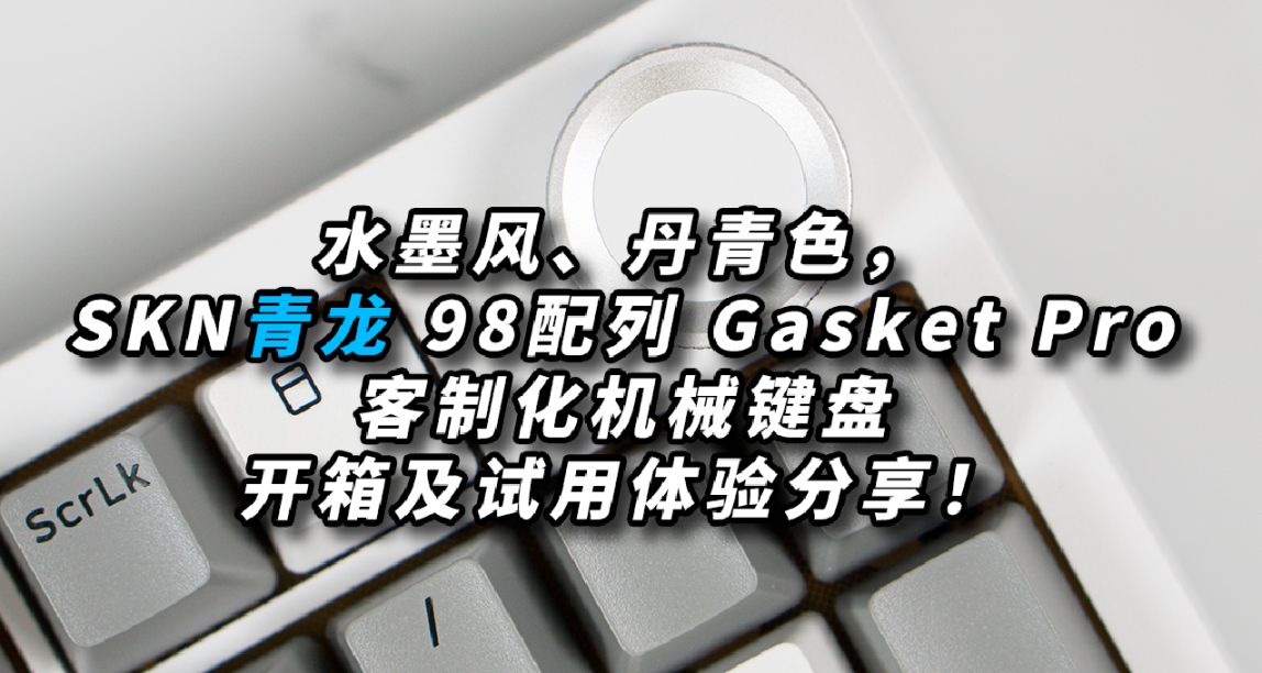 水墨風、丹青色，SKN青龍 Gasket Pro客製化機械鍵盤體驗分享！