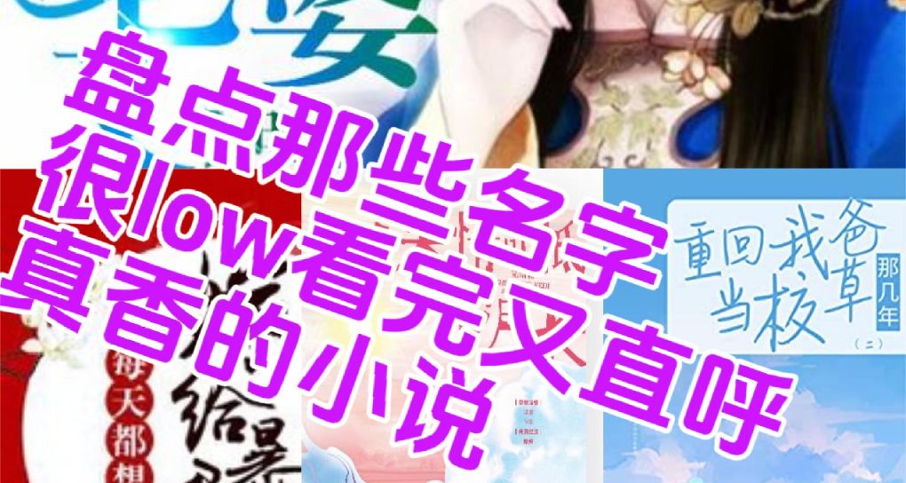 盘点那些名字很low看完又真香的小说