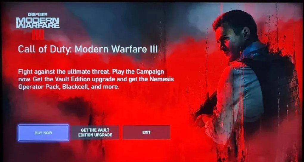 微软激进营销引玩家“恶心”  Xbox开机弹《COD20》全屏购买广告